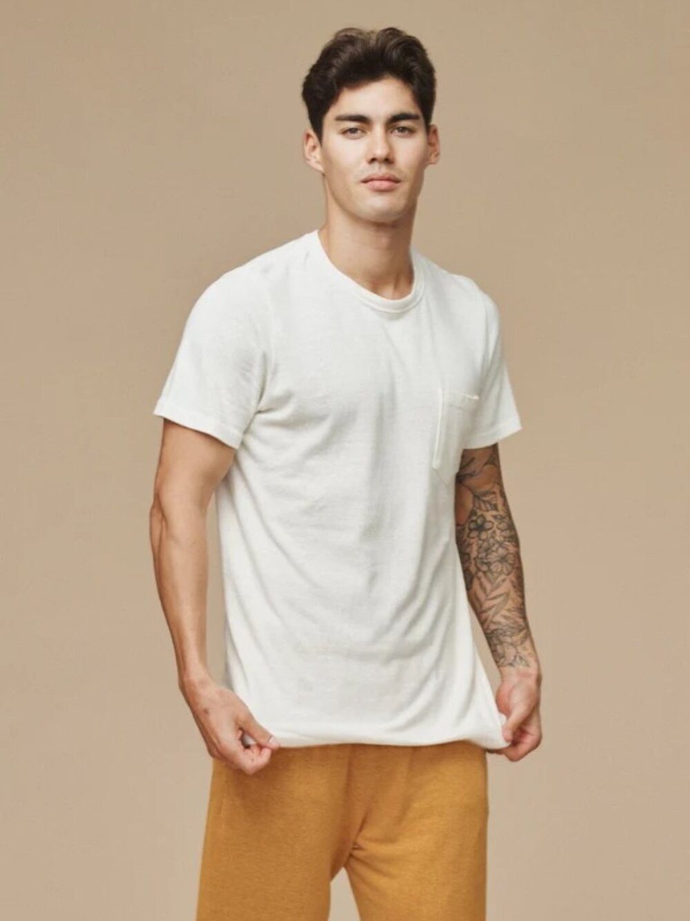 Jungmaven Baja Pocket Tee Washed White medium